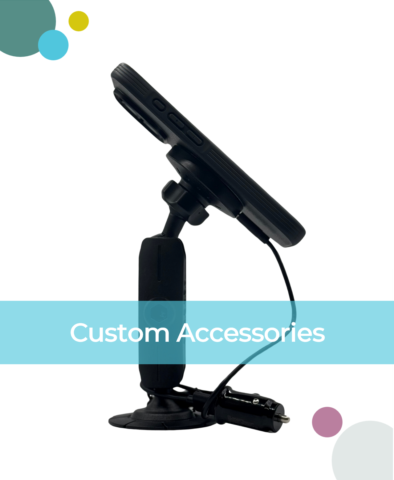 Qi2 Magnetic Charging with Industrial-Grade VHB Dash Mount